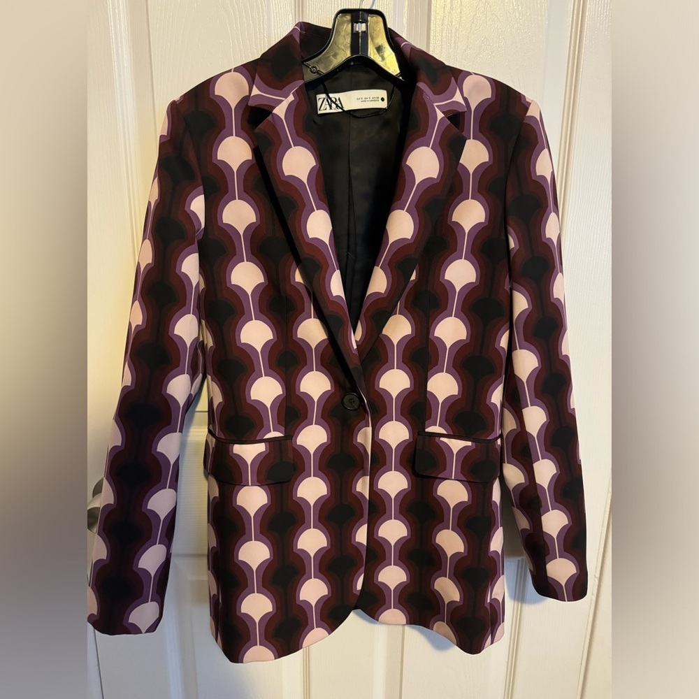 Zara limited edition printed blazer - Picture 2 of 5